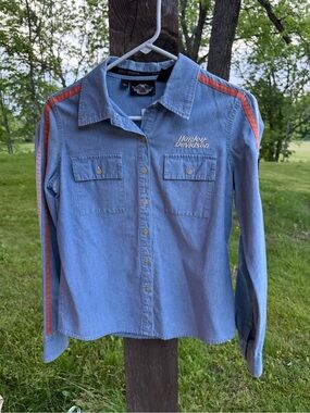 Vintage Y2K Harley-Davidson Denim Button Up